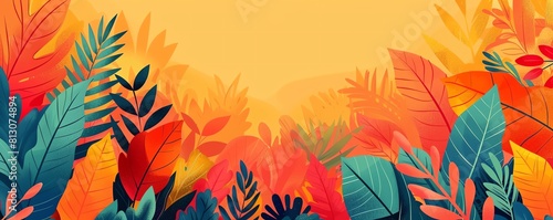 Tangerine orange flat style background for abstract illustrations