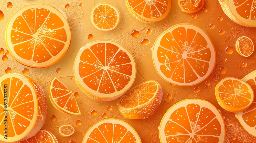 Vivid tangerine orange flat illustrated backdrop designs Vivid tangerine orange flat illustrated backdrop designs