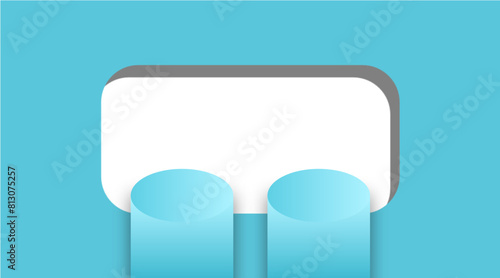 Abstract minimal scene of 3d display product with geometric podium platform. 3d vector rendering of background with podium. place for cosmetic products. Stage performance over white studio 3d