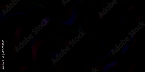 Dark Multicolor vector layout with curves.