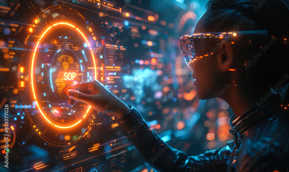 Professional uses holographic displays to visualize & manage business ...