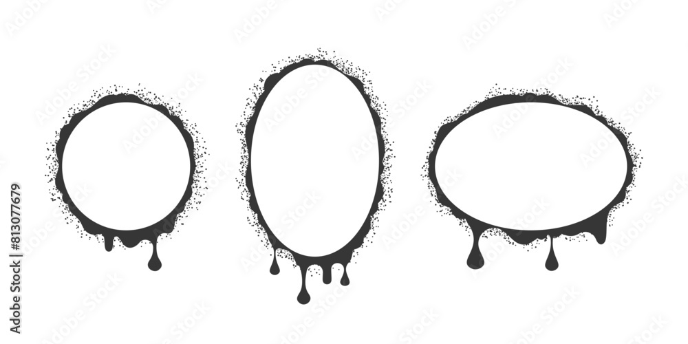 Three Vector Frames with Grunge Paint Drips. Ideal For Creative Projects That Require Edgy Touch With Space For Text Three Vector Frames with Grunge Paint Drips. Ideal For Creative Projects That Require Edgy Touch With Space For Text