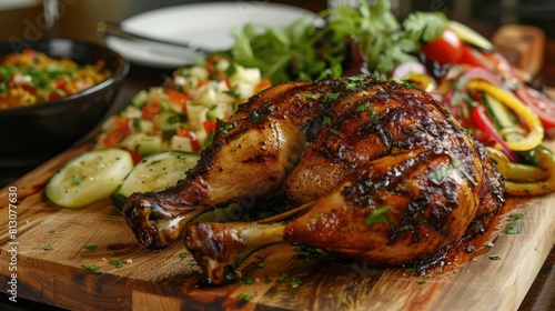 Juicy grilled chicken, a mouthwatering meat dish ideal for dinner or a summer cookout