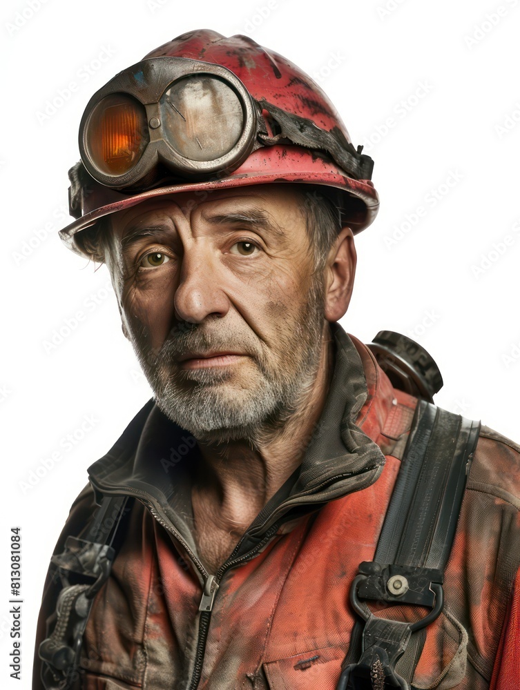 A miner equipped with a hardhat, working diligently in the industry. This occupation requires safety measures and a strong work ethic in challenging environments A miner equipped with a hardhat, working diligently in the industry. This occupation requires safety measures and a strong work ethic in challenging environments