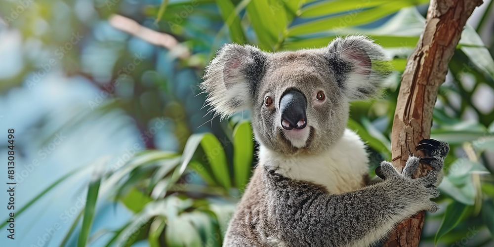 koala against the background of summer Australian nature koala against the background of summer Australian nature