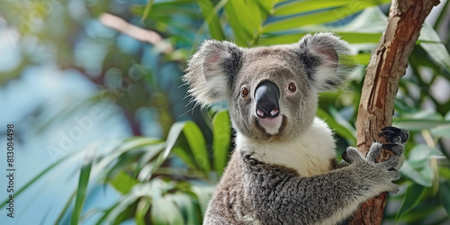 koala against the background of summer Australian nature