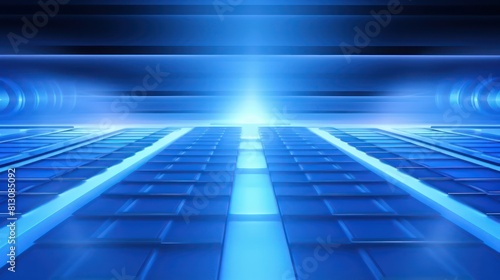 A blue technology background with a white center  transitioning into a light blue gradient  ideal for a high-quality and upscale design