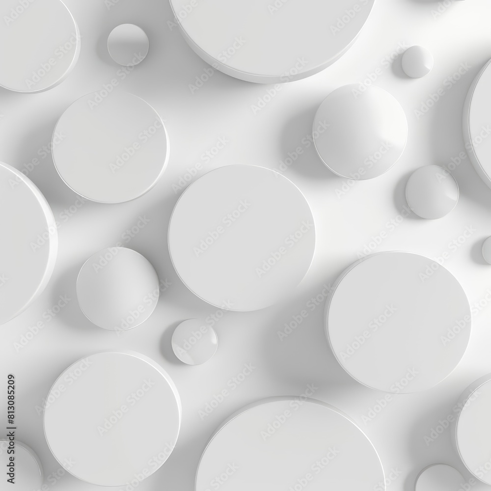Background of elegant circle shape design blends seamlessly with a minimal white canvas, Sharpen 3d rendering background Background of elegant circle shape design blends seamlessly with a minimal white canvas, Sharpen 3d rendering background
