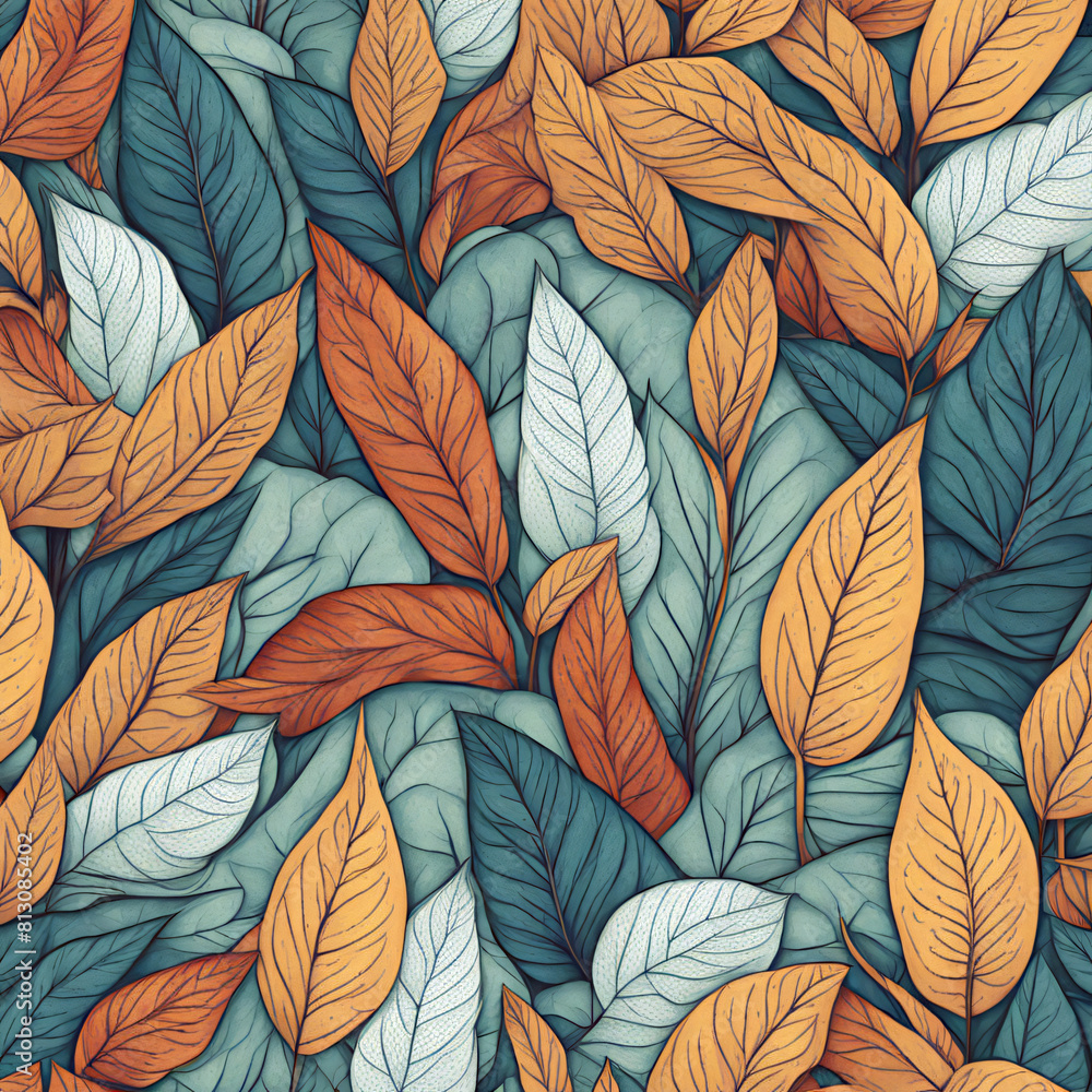 Seamless Pattern with Leaves Seamless Pattern with Leaves