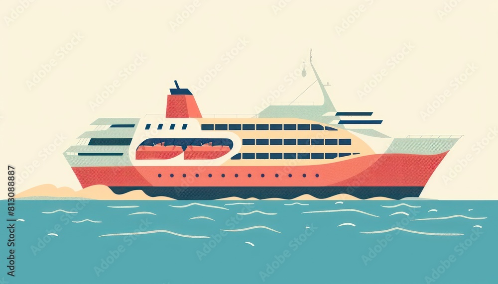 modern cruise ship adorned with shiny details, navigating the tranquil waters, offering passengers an unforgettable ocean voyage modern cruise ship adorned with shiny details, navigating the tranquil waters, offering passengers an unforgettable ocean voyage
