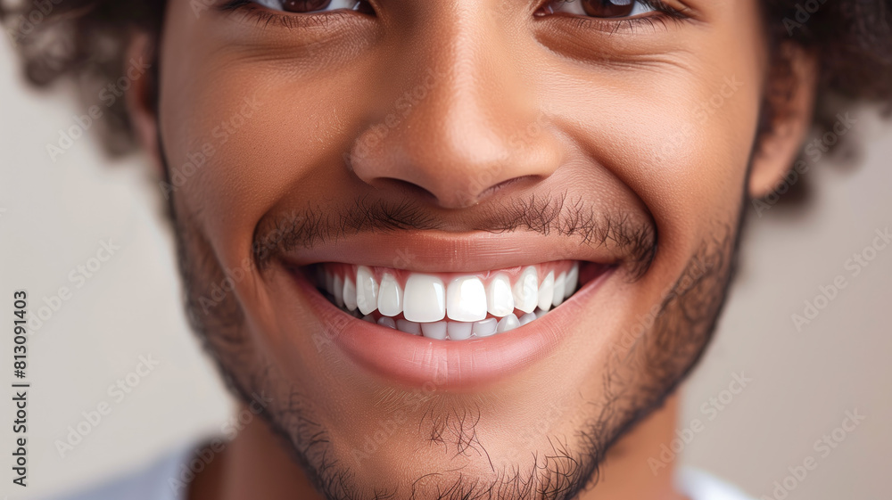 Man showing perfect white teeth Man showing perfect white teeth