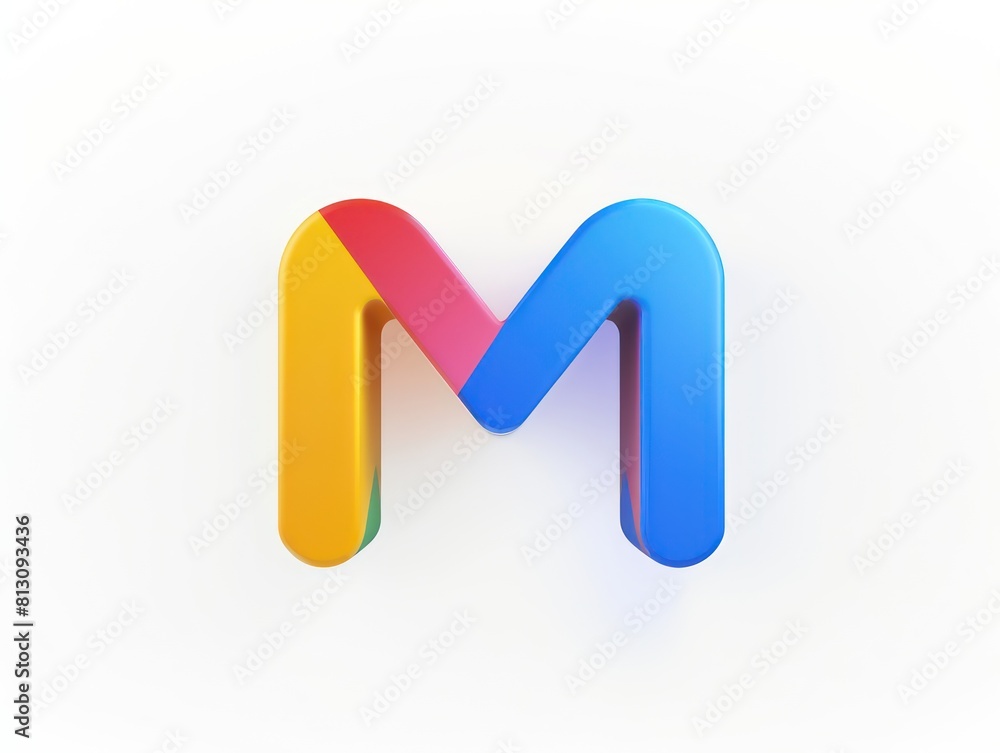M logo design icon, color, white background M logo design icon, color, white background