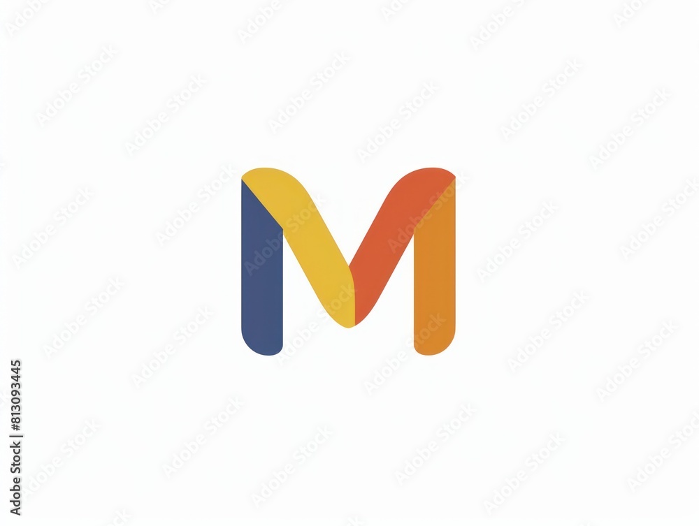 M logo design icon, color, white background M logo design icon, color, white background