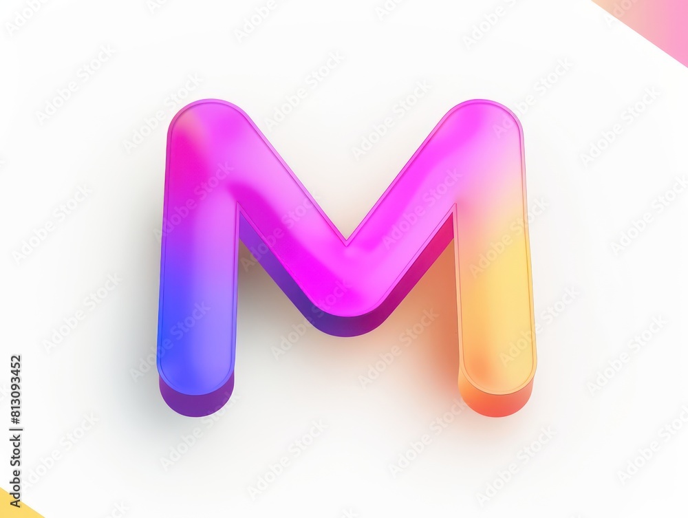 M logo design icon, color, white background M logo design icon, color, white background