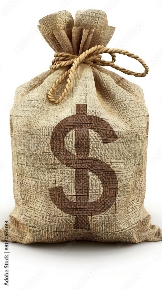 Money bag, 3d on white background Money bag, 3d on white background