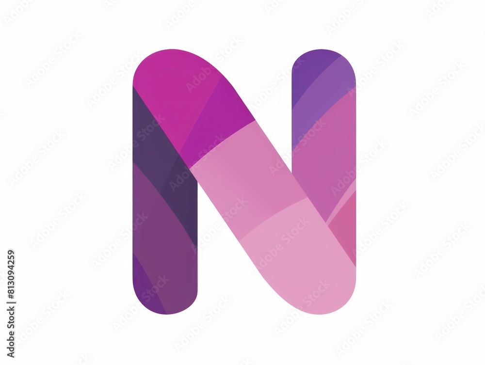 N, icon logo design,color, white background N, icon logo design,color, white background