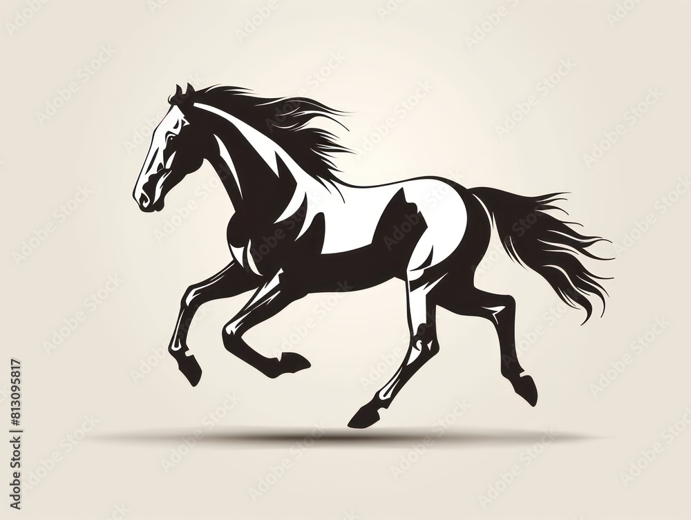 horse running icon, logo, design, black and white horse running icon, logo, design, black and white
