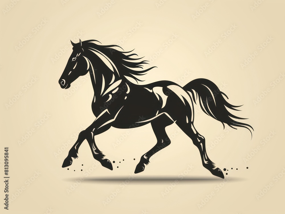 horse running icon, logo, design, black and white horse running icon, logo, design, black and white