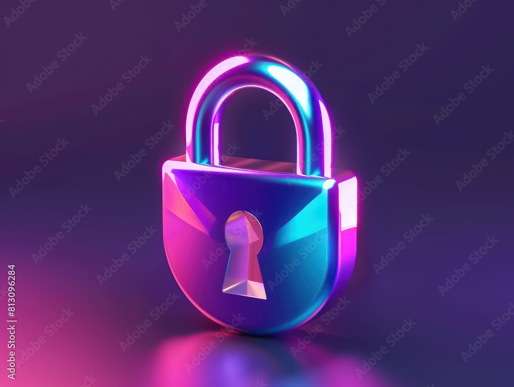 lock icon on dark background, 3d illustration of digital security concept, data protection and cyber self manuscripts lock icon on dark background, 3d illustration of digital security concept, data protection and cyber self manuscripts