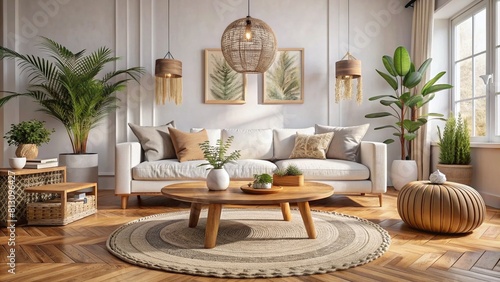 Modern living room (illustration).