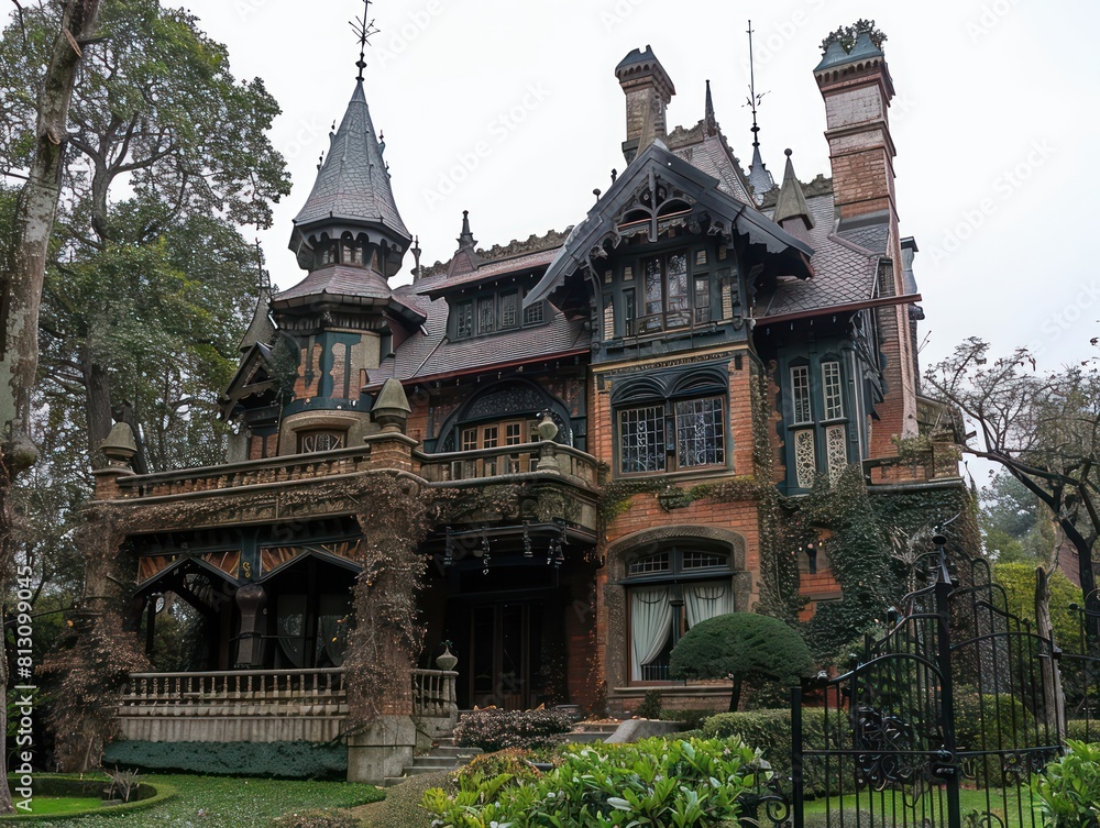 scary abandoned and haunted ruined gothic mansion, baroque architecture scary abandoned and haunted ruined gothic mansion, baroque architecture