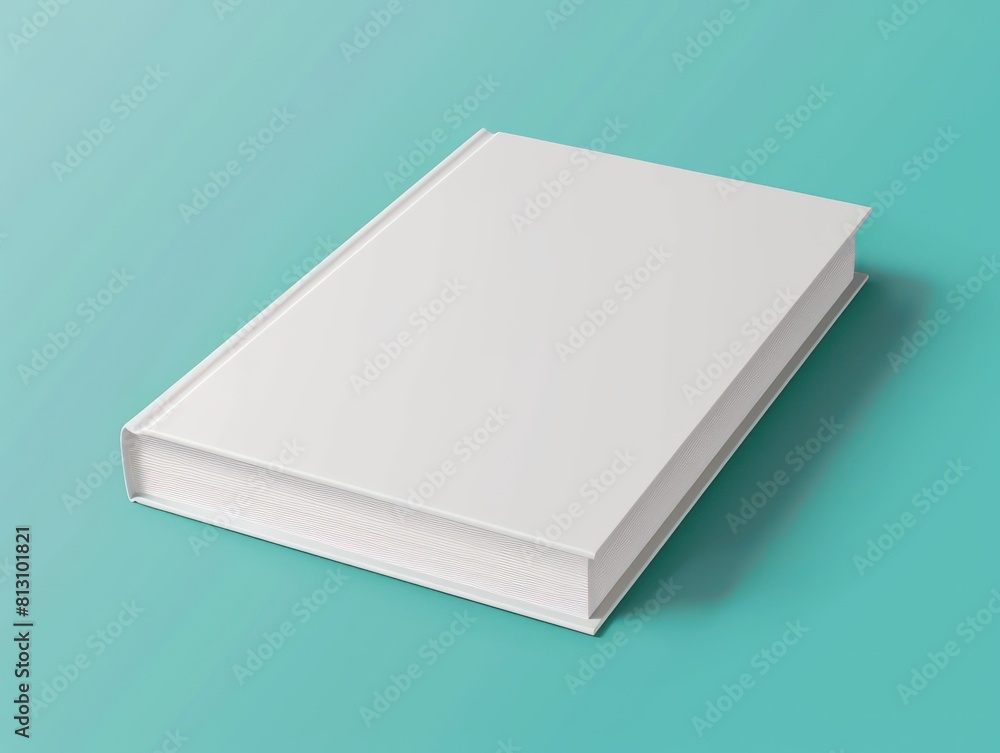 cover book mockup, white blank hardcover closed standing book cover book mockup, white blank hardcover closed standing book