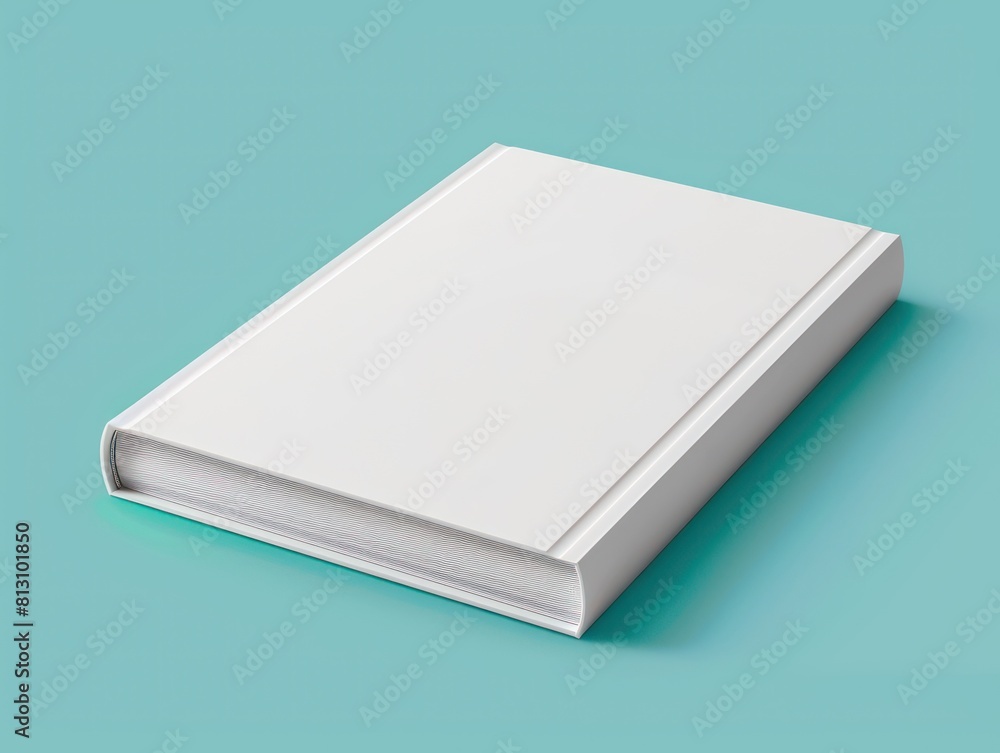 cover book mockup, white blank hardcover closed standing book cover book mockup, white blank hardcover closed standing book