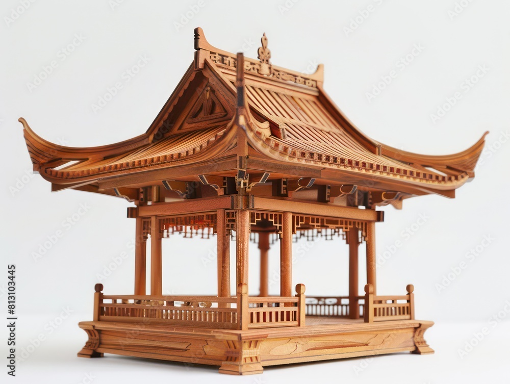 Fototapeta premium chinese wood house, ancient architecture
