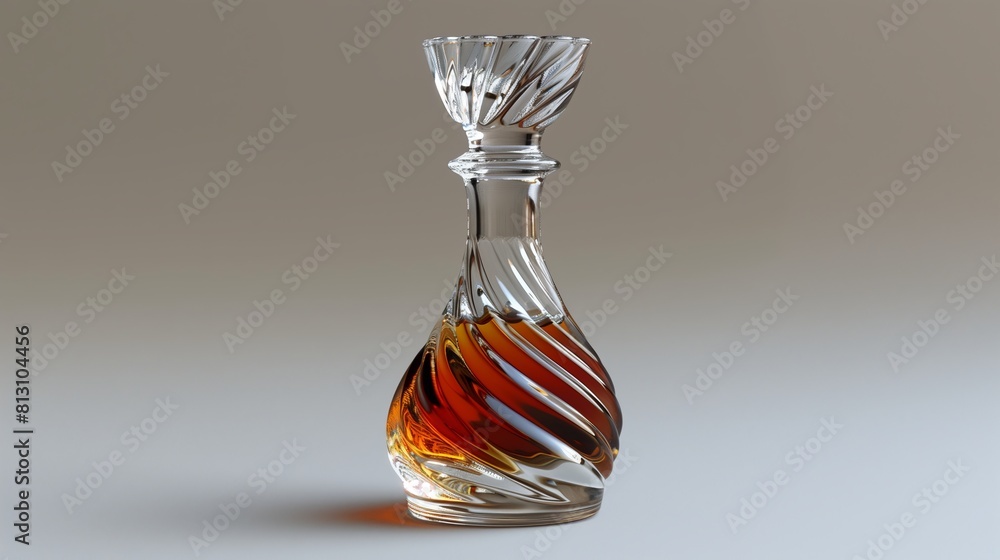 A crystal whiskey decanter