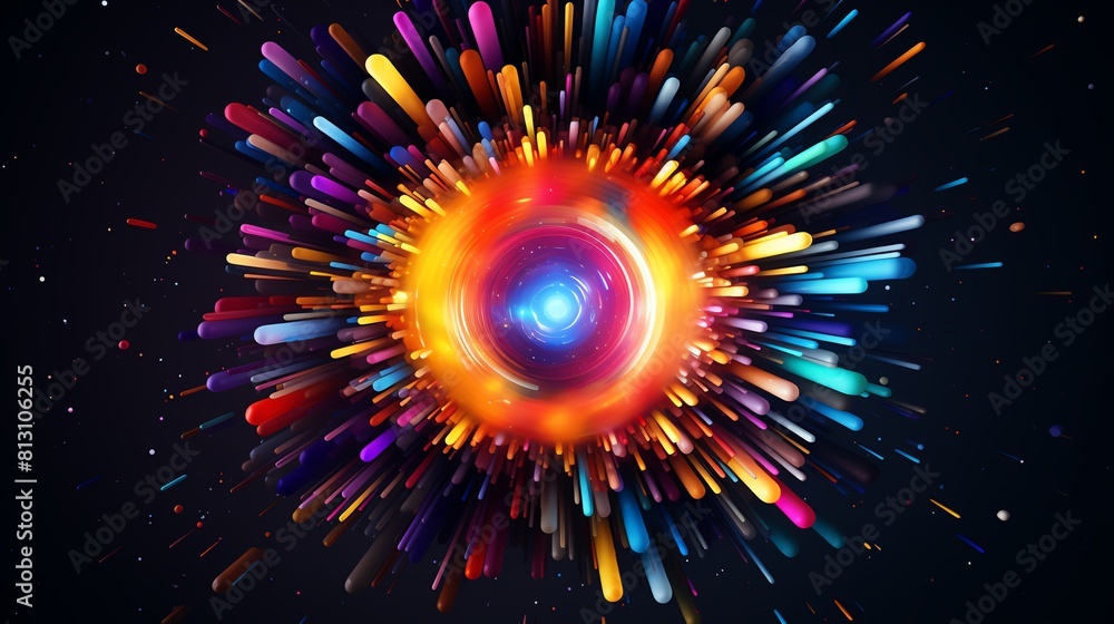 Colorful abstract painting, this painting is full of vibrant colors and ...