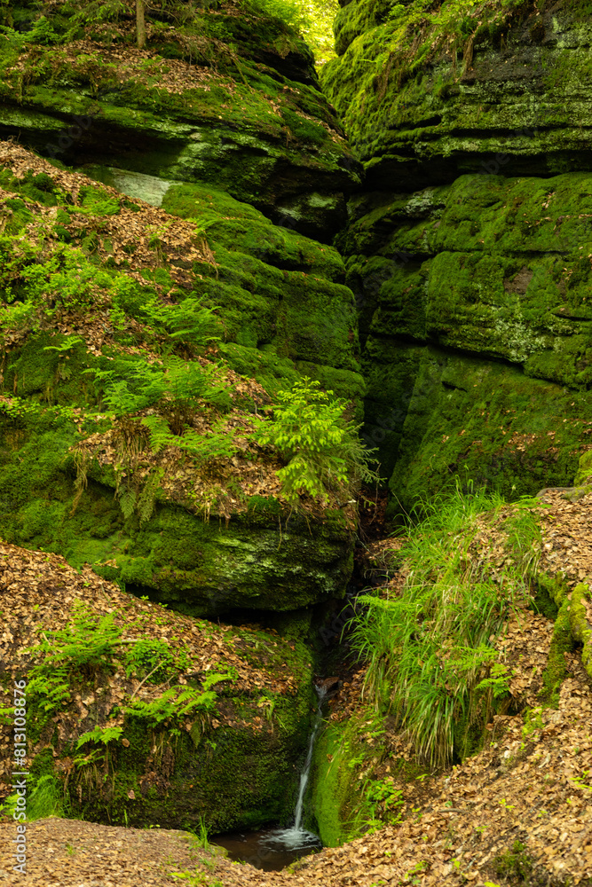rock formation called Oxen stable in the Thuringian Forest near Mosnach rock formation called Oxen stable in the Thuringian Forest near Mosnach