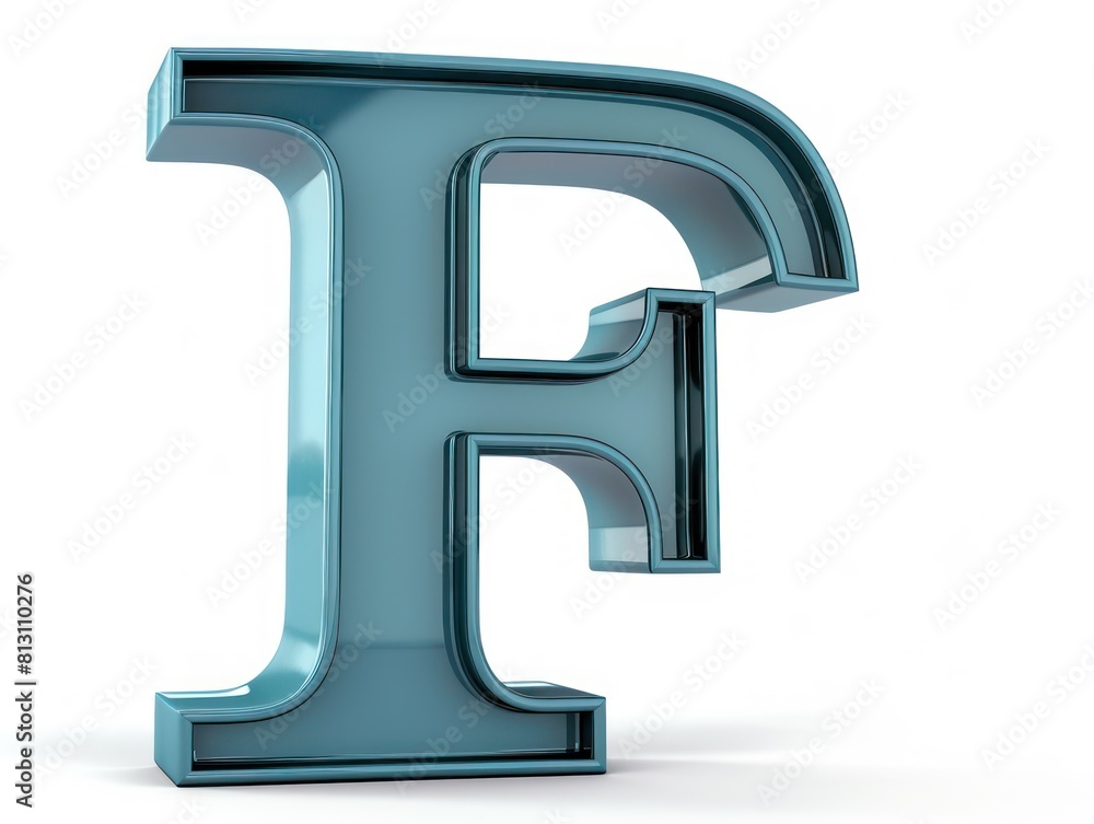 letter F icon color, white background letter F icon color, white background