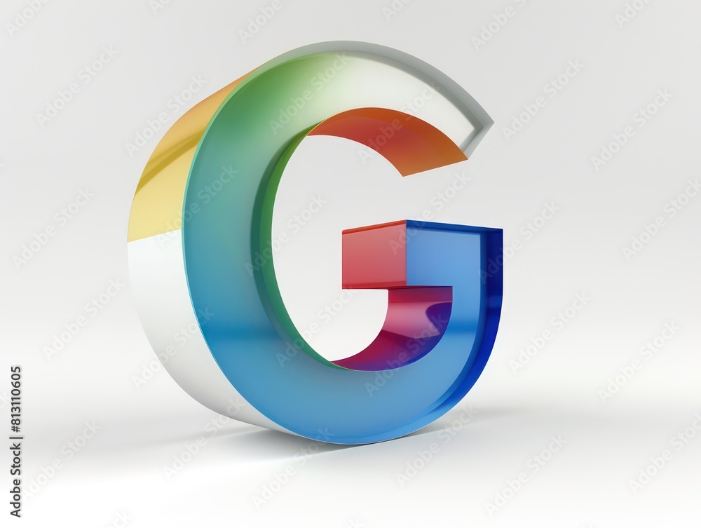 G letter icon color, white background G letter icon color, white background
