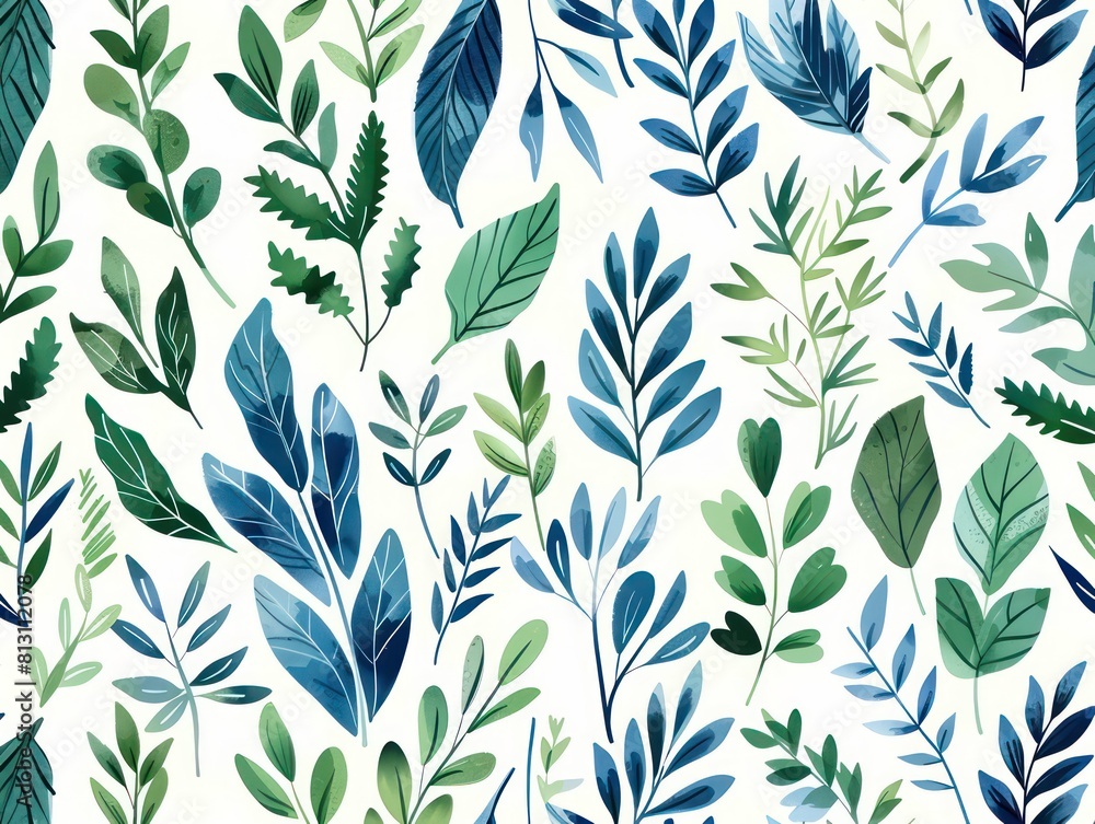 plants springs, green blue pastel colors plants springs, green blue pastel colors