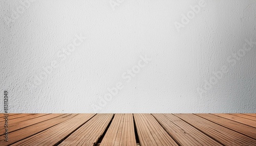 wall that is white and floor made of wood