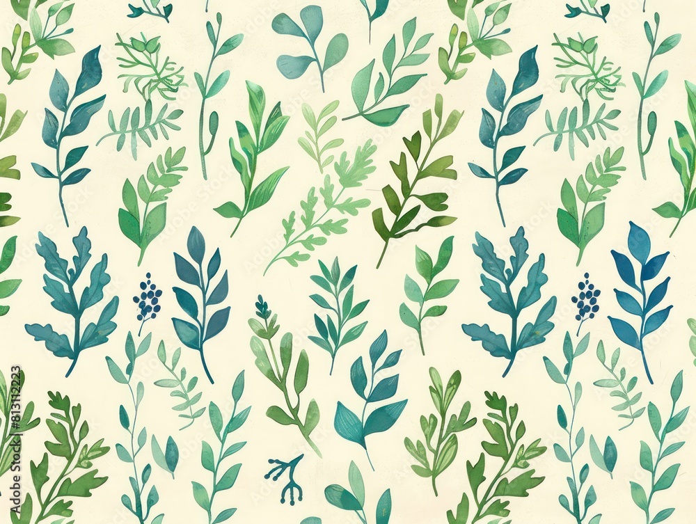 plants springs, green blue pastel colors plants springs, green blue pastel colors