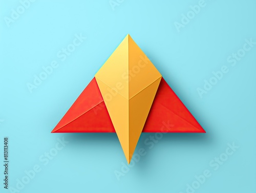 Paper airplane design flat design top view creativity theme cartoon drawing Splitcomplementary color scheme