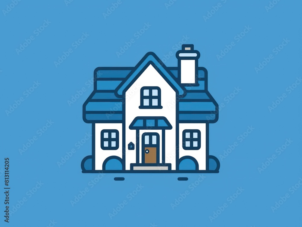 house logo illustration design teal and blue house logo illustration design teal and blue