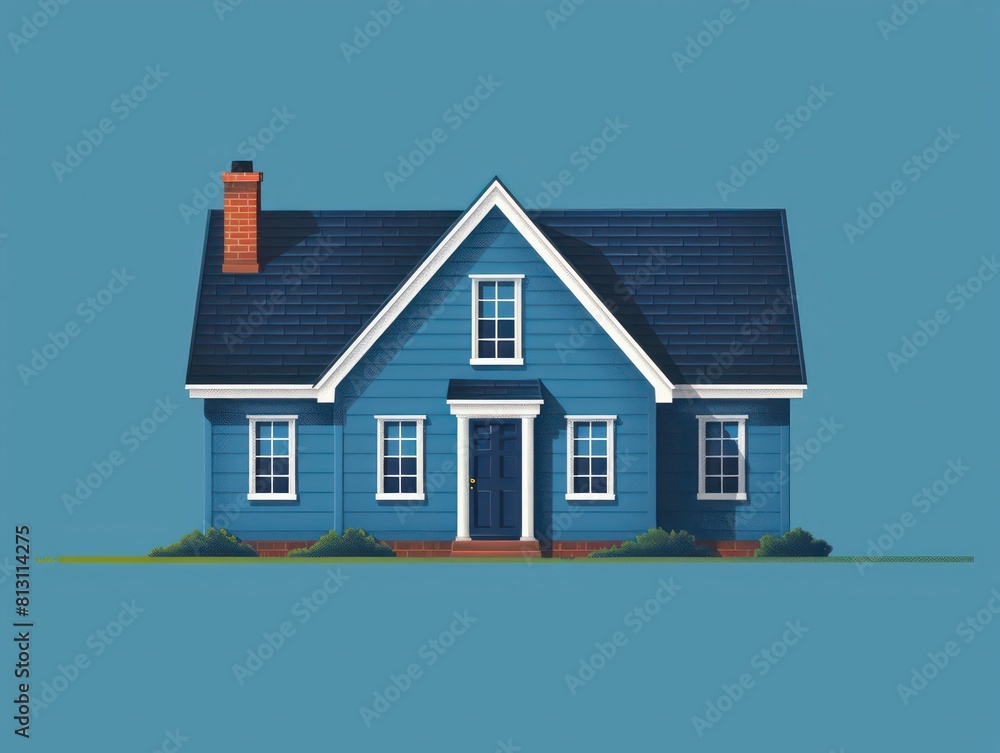 house logo illustration design teal and blue house logo illustration design teal and blue
