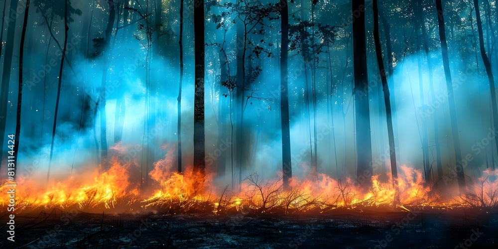 Amazon Rainforest Inferno: A Symbol of Environmental Crisis with Ashes 