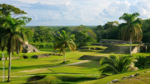 The Altun Ha Mayan Site in Belize photo
