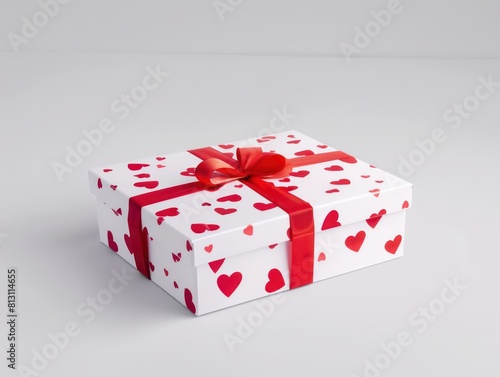 valentine gift box, white background © MADGALLERY