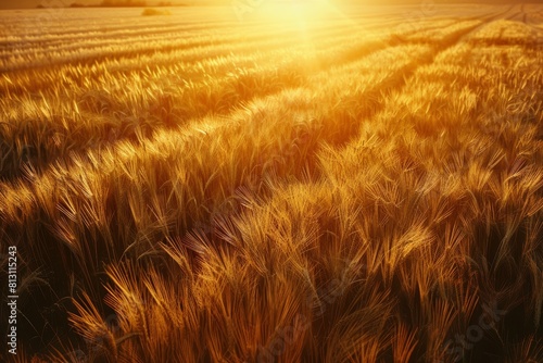 Golden Barley Fields at Sunset: A Natural Resource for Beer Brewing