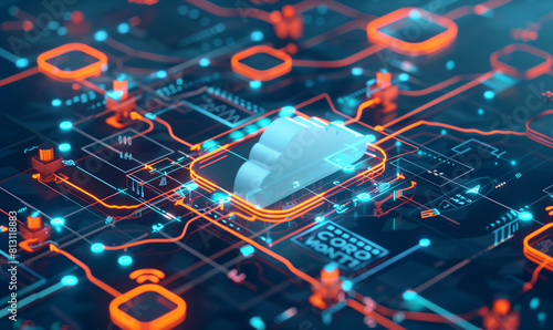 Serverless technology on a hybrid cloud network, using modern digital infrastructure devices, is a future-proof concept enabling the development of dynamic applications with minimal hardware load. photo