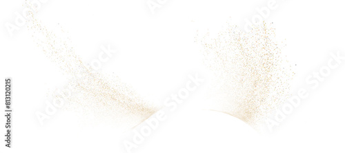 Gold glitter wave abstract vector background PNG, gold glitter on white background, VIP design template. 
