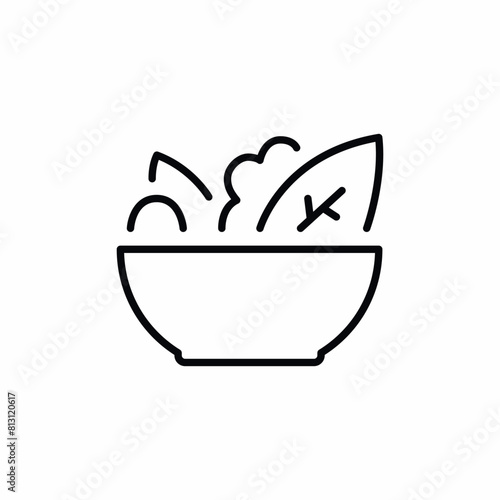 vegetarian salad in bowl icon