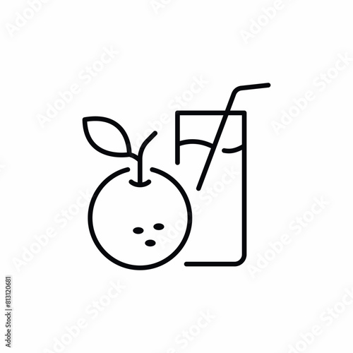 orange fruit fresh juice icon