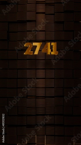 4k Vertical Art-Deco Celebration video introduction counter for the reaching 4000 subscribers, followers or likes. Also can be used in marketing, such: lottery, discounts and promotions.