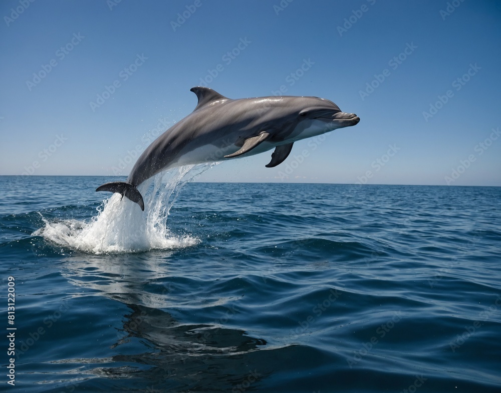 Fototapeta premium dolphin jumping out of water