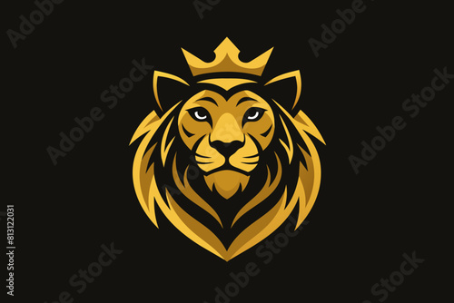 golden-unique-regal-golden-royal-tiger--crown vector illustration 